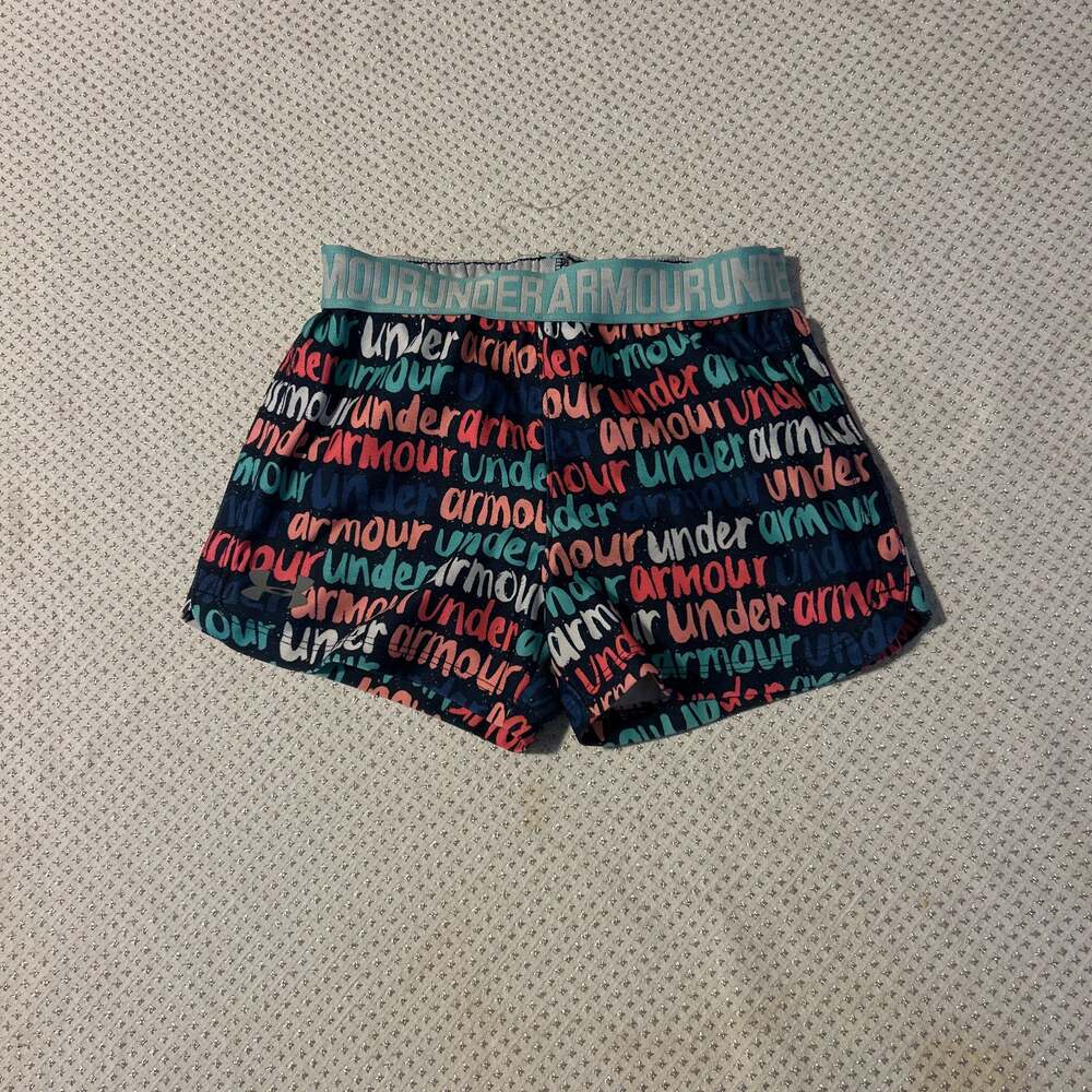 Girls Under Armour Play Up Printed Training Shorts